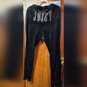 Juicy Couture Black Velour Pants
